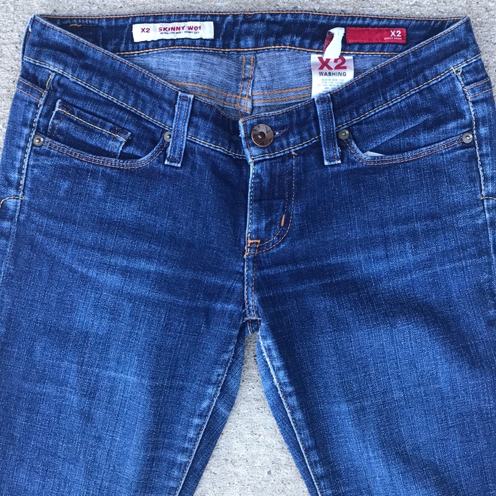 X2 Skinny Ultra Low Rise Skinny Leg Jeans - Size 4 - Picture 2 of 11